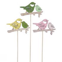 Product Spring Decoration Flower Plug Wooden Bird Decoration 7×10cm 12 pcs