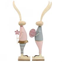 Spring decoration bunnies made of metal pair of bunnies H54cm 2pcs