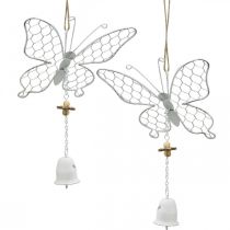 Spring decoration, metal butterflies, Easter, decoration pendant butterfly 2pcs