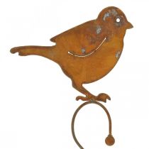 Decorative bird made of metal, food hanger, garden decoration stainless steel L38cm