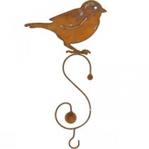 Decorative bird made of metal, food hanger, garden decoration stainless steel L38cm