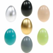 Goose eggs blown eggs Easter decoration different colors 12pcs
