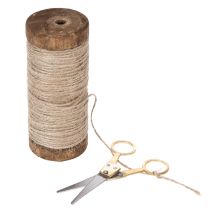 Product Yarn spool with decorative scissors Ø6.5cm H15cm 2pcs Vintage style