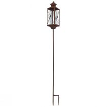 Product Garden lantern metal decoration rust look 12cmx12cmx135cm