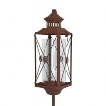 Product Garden lantern metal decoration rust look 12cmx12cmx135cm