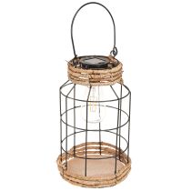 Product Garden Light Solar Metal Black Natural Ø18cm H29cm