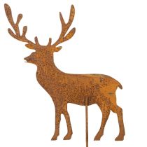 Product Garden stake, weathered steel, deer, star, fir tree, H14/20, 3 pieces