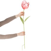 Product Glass Tulip Garden Stake - Beautiful Decoration for Garden and Balcony, 94cm