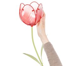 Product Glass Tulip Garden Stake - Beautiful Decoration for Garden and Balcony, 94cm