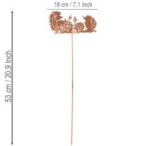 Product Hedgehog Garden Stake with Rust Effect – 53cm Decorative Metal Ornament