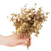 Product Artificial Eucalyptus Gold Decorative Spray for Table Decoration 24cm