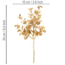 Product Artificial Eucalyptus Gold Decorative Spray for Table Decoration 24cm