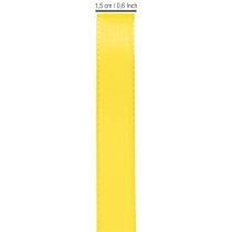 Product Gift and decorative ribbon, taffeta ribbon, 15mm x 50m, yellow