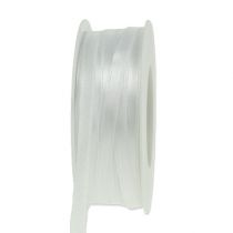 Product Gift and decoration ribbon white 6mm 50m