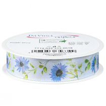 Product Gift Ribbon Cornflower Silk Ribbon Blue 25mm 18m