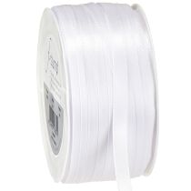 Product Gift ribbon decorative ribbon satin ribbon white 6mm 50m