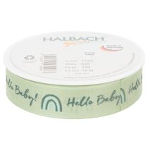Product Gift ribbon Hello Baby decorative ribbon green 25mm 16m