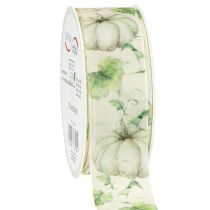 Product Gift ribbon pumpkin ribbon autumn green 40mm 15m