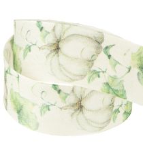 Product Gift ribbon pumpkin ribbon autumn green 40mm 15m