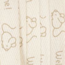 Product Gift ribbon with little mouse design, decorative ribbon for births and christenings, 15mm wide, 20m long