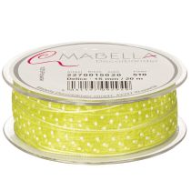 Product Ribbon with polka dot pattern for decorative gift wrapping, 1.5cm wide, 20m long