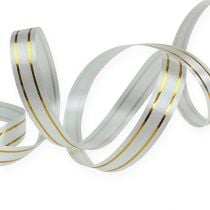 Split ribbon 2 gold strips on silver 10 mm 250m