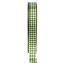 Product Gift ribbon check green 15mm 20m