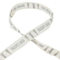 Product Christmas gift ribbon Merry Christmas Gray 25mm 18m