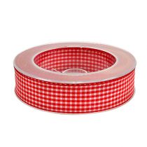 Product Gift ribbon diamonds red-white 25mm 20m