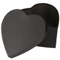 Product Gift Box Heart Black Paper Box 18×18cm H10cm 2pcs