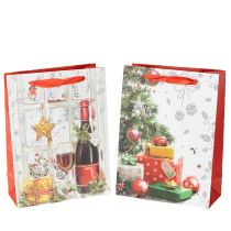 Product Christmas gift bag 8cm x 18cm H24cm set of 2