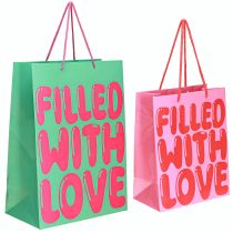Product Gift bag with handles “Filled with Love” H36/23cm set of 2