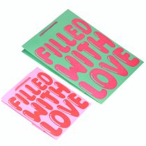 Product Gift bag with handles “Filled with Love” H36/23cm set of 2