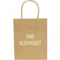 Gift bags natural &quot;A little something&quot; paper 20×11×25cm 6pcs