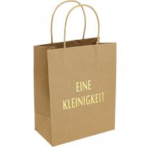 Gift bags natural &quot;A little something&quot; paper 20×11×25cm 6pcs