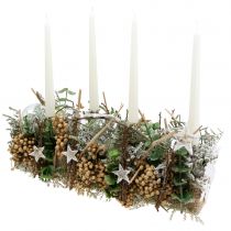 Product Birch stars snowed 4cm natural 60 pcs