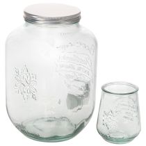 Product Glass Drinks Dispenser with Tap and 4 Glasses, 25.5cm