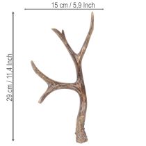 Product Decorative Artificial Antlers Set – 29cm, Polyresin, Brown with Gold Accents