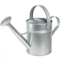 Product Decorative Watering Can Retro Design Metal Silver 42x15.5x27cm