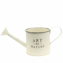 Product Vintage flower pot/watering can, zinc, cream, decorative container, Ø16.5cm