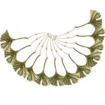 Product Ginkgo leaf pendant, Advent decoration, metal decoration for autumn Golden L12cm 12 pcs