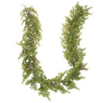 Product Artificial Cypress Garland with Cones 180 cm Green for Indoor Decoration