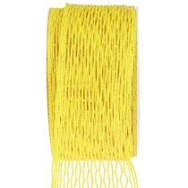 Product Net tape, grid tape, decorative tape, yellow, wire-reinforced, 50 mm, 10 m