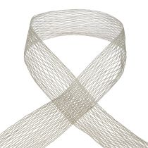 Mesh tape, grid tape, decorative tape, brown, wire-reinforced, 50mm, 10m