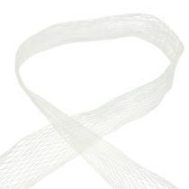 Net tape, grid tape, decorative tape, white, wire-reinforced, 50 mm, 10 m