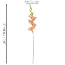 Product Artificial Gladiolus Stem with 6 Blooms, 88cm, Orange and Yellow