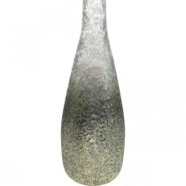 Product Two-tone glass vase, table decoration made of real glass clear, silver H40cm