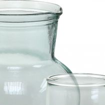 Product Glass Jug with Drinking Glasses, Beverage Set for Serving Bluish Clear H20cm/11.5cm 5 Pieces