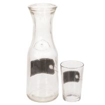 Product Glass carafe H27cm with 4 glasses H11cm