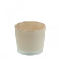 Product Glass flower pot beige planter glass planter Ø10cm H8.5cm